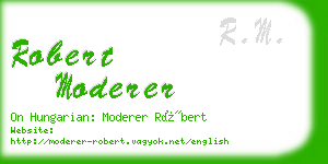 robert moderer business card